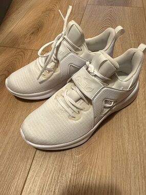 White Athletic Sneakers with Strap